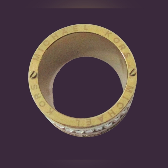 Michael Kors Brilliance Pave Baguette Barrel Ring - Picture 3 of 4